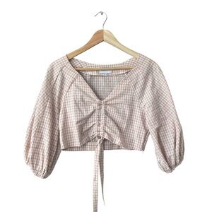 Chriselle Plaid Gingham Crop Top